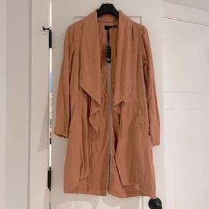 New with tags. Soft, dusty mauve colored coat